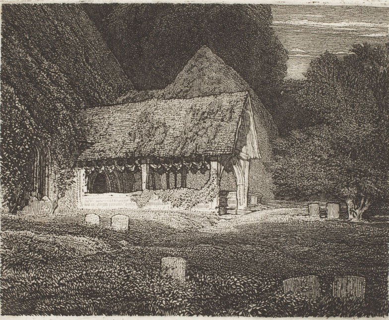 Frederick Landseer Maur Grigs (English, 1876–1938), Stoke Poges, 1918, etching, sheet: 7 x 8 13/16 in. plate: 4 x 4 9/16 in. Promised Gift of Frank Raysor, FR.0527