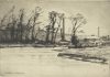 A Wintry Blast on the Stourbridge Canal, 1890, Sir Frank Short (English, 1857–1945), drypoint printed in blank ink on laid paper. Promised gift of Frank Raysor, FR.1233