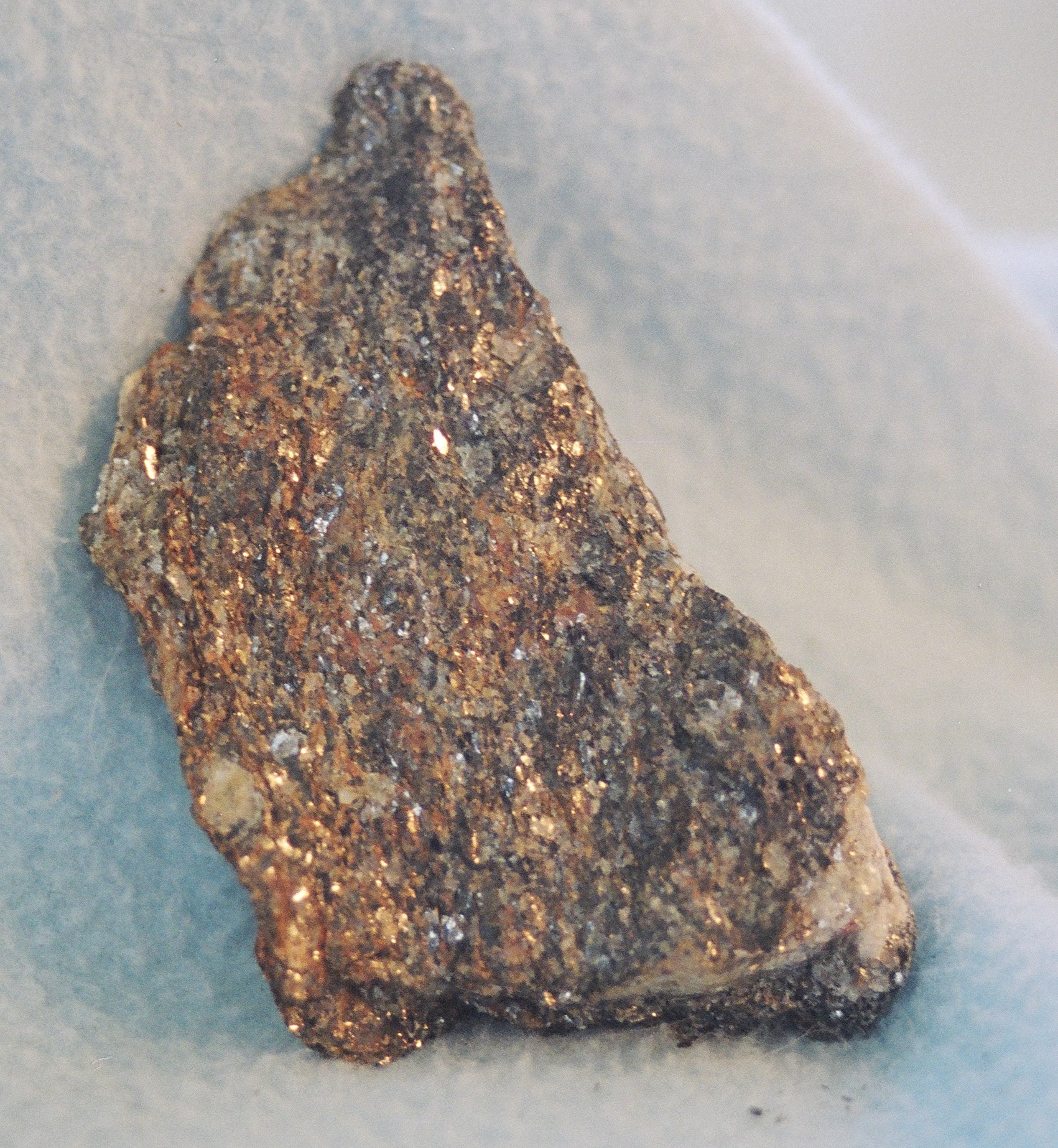 A photo of schist, a mineral used in the squares on the bottom of the Garden Pavilion.