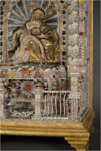 Our Lady of Piety Brazilian Oratory Pieta stage with broken pieces and grime on it VMFA Photo Resources