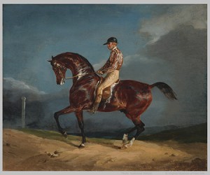 Theodore Géricault, Mounted Jockey, ca. 1821-22, oil on canvas. Collection of Mr. and Mrs. Paul Mellon, 85.497
