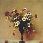 Henri Fantin-Latour (French, 1836–1904) Chrysanthemums, circa 1889 Oil on canvas