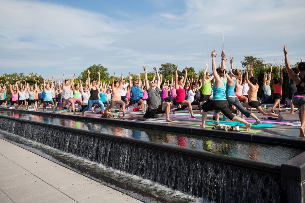 Yoga in the Sculpture Garden