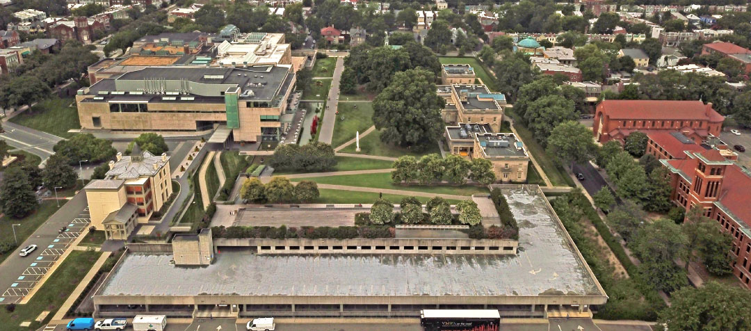 Drone image of VMFA grounds taken during the discovery phase of the expansion process