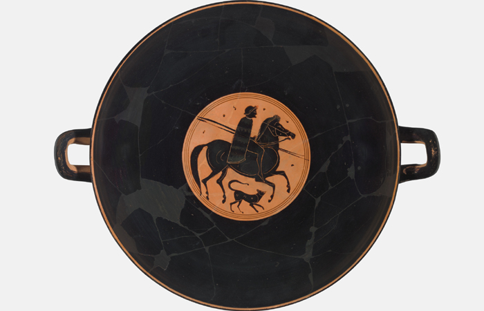 Black-Figure Amphora, ca. 535 BCE, attributed to the Swing Painter, Greek (Attic), terracotta. Adolph D. and Wilkins C. Williams Fund, 62.1.2