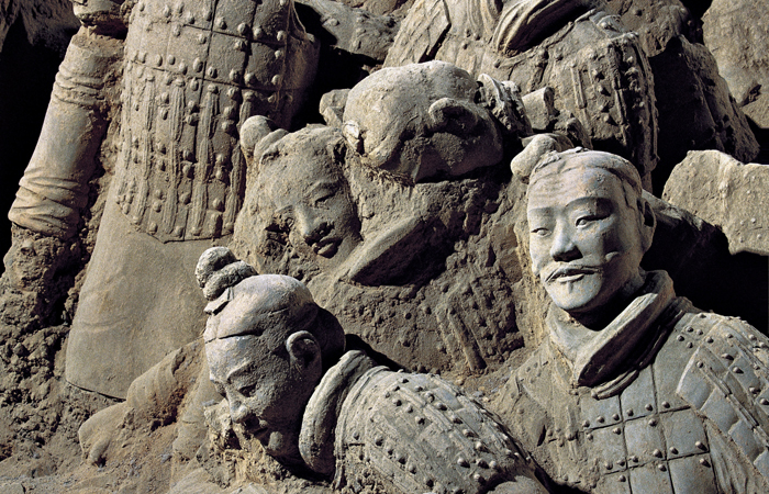 Archaeological view: Shaanxi province, China