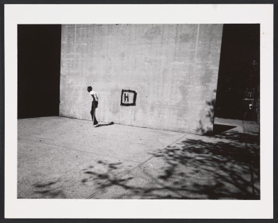 Boy and H, Harlem, 1961, Louis Draper (American, 1935–2002), gelatin silver print, Virginia Museum of Fine Arts, Arthur and Margaret Glasgow Endowment. Courtesy of the Louis H. Draper Preservation Trust, Nell D. Winston, trustee.