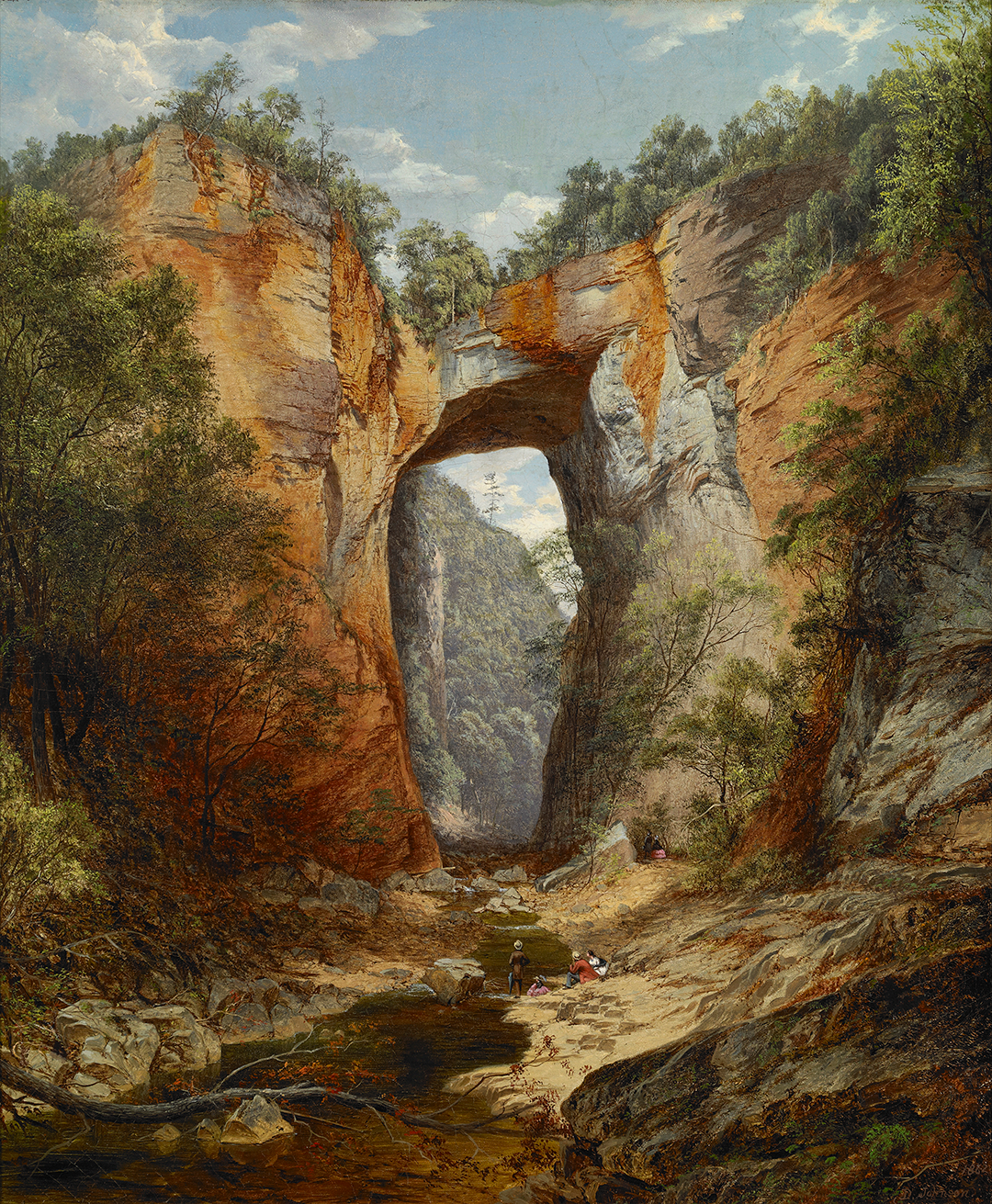 Natural Bridge, Virginia, 1860, David Johnson (American, 1827–1908), oil on canvas. Private Collection.