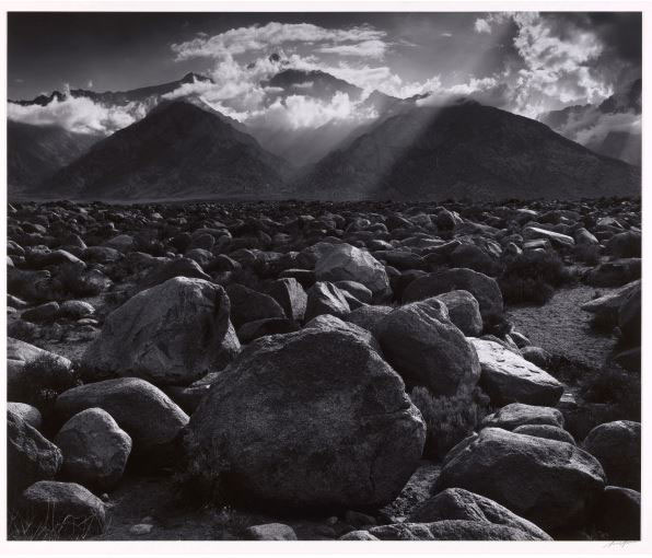 Mount Williamson, Sierra Nevada, from Manzanar, California, 1944, printed 1973-1975, Ansel Adams (American, 1902-1984), Virginia Museum of Fine Arts, Adolph D. and Wilkins C. Williams Fund, 75.29.2, © The Ansel Adams Publishing Rights Trust