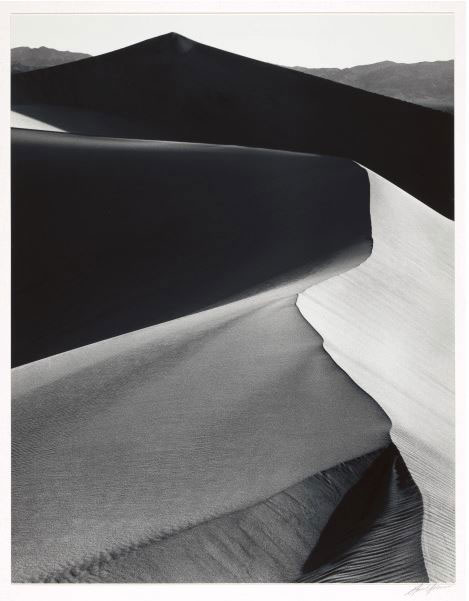 Sand Dunes, Sunrise, Death Valley National Monument, CA, 1948, printed 1974, Ansel Adams (American, 1902–1984), gelatin silver print. Virginia Museum of Fine Arts, Gift of Andrea Gray Stillman