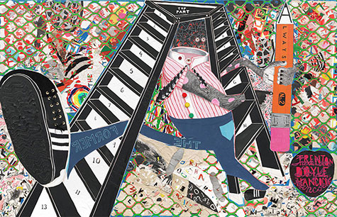 The Former and the Ladder or Ascension and a Cinchin’, 2012, Trenton Doyle Hancock (American, born 1974), acrylic and mixed media on canvas. Virginia Museum of Fine Arts, Sydney and Frances Lewis Endowment Fund and Pamela K. and William A. Royall Jr. Fund for 21st-Century Art with funds contributed by Mary and Don Shockey Jr. and Marion Boulton Stroud, 2013.3 © Trenton Doyle Hancock