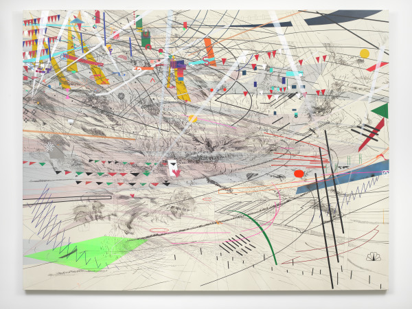 Stadia III, 2004, Julie Mehretu (American, born Ethiopia 1970), ink and acrylic on canvas. Virginia Museum of Fine Arts, National Endowment for the Arts Fund for American Art, and partial gift of Jeanne Greenberg Rohatyn. © Julie Mehretu