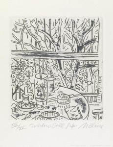 Nell Blaine (American, born Richmond, Virginia, 1922-1996), Window Still Life, 1986, Etching, Promised Gift of Frank Raysor, L.139.2010.78 