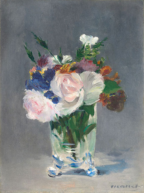 Édouard Manet (French, 1832–1883) Flowers in a Crystal Vase, ca. 1882, oil on canvas, 127/8 × 95/8 in. National Gallery of Art, Washington, D.C., Ailsa Mellon Bruce Collection,1970.17.37