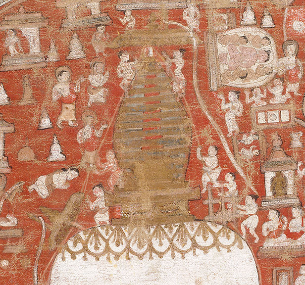 Restoration of the Great Stupa at Svayambhunatha (detail)