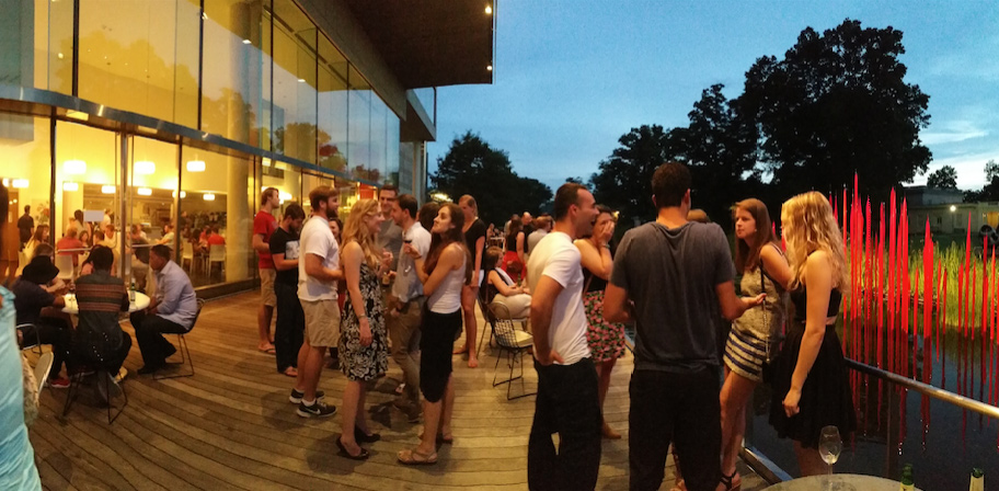 The after-work crowd gathers at Virginia's Museum of Fine Arts in Richmond. CREDIT ELI CHRISTMAN/FLICKR