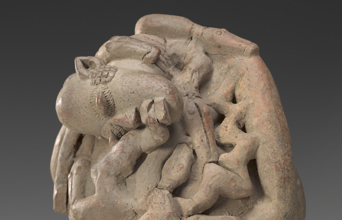 Kneeling Figure with Serpents (detail), Djenne Region (Mali)