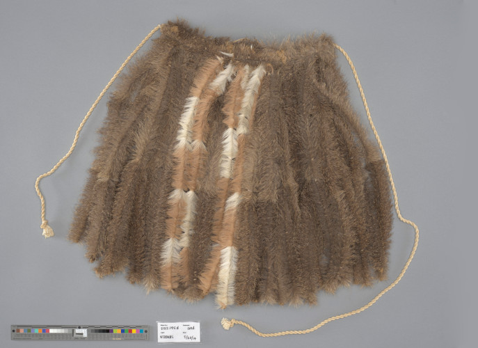 Man’s cattail apron (2013.195d, obverse). Zulu. VMFA. May 22, 2017.