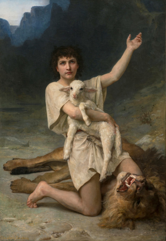 The Shepherd David, ca. 1895, Elizabeth Jane Gardner Bouguereau, (American, 1837–1922), oil on canvas. National Museum of Women in the Arts , Washington, D.C. Gift of Wallace and Wilhelmina Holladay; Photography by Lee Stalsworth