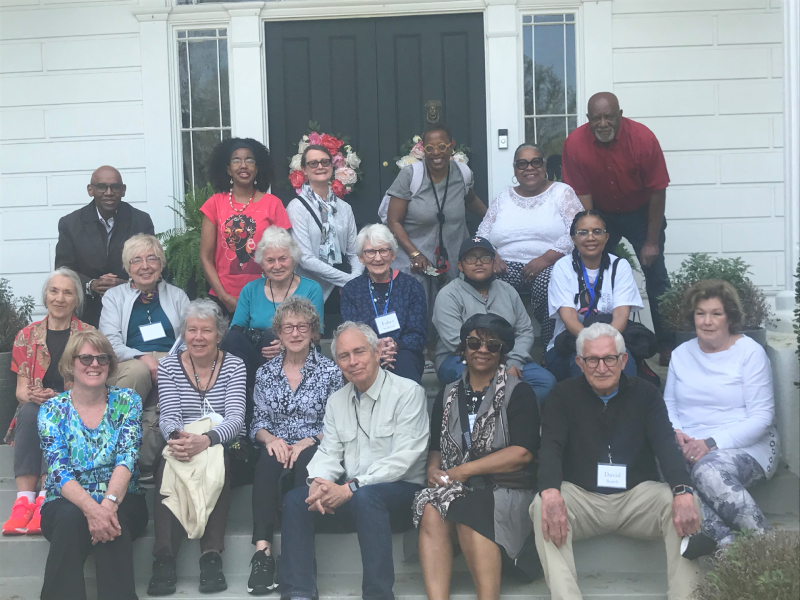 In front of The Lavender Inn, Tuskegee’s Historic Cobb House with its owners (top right) Sandy Taylor and her husband, Harvey Mattox (Photo: Sinéad Walshe)