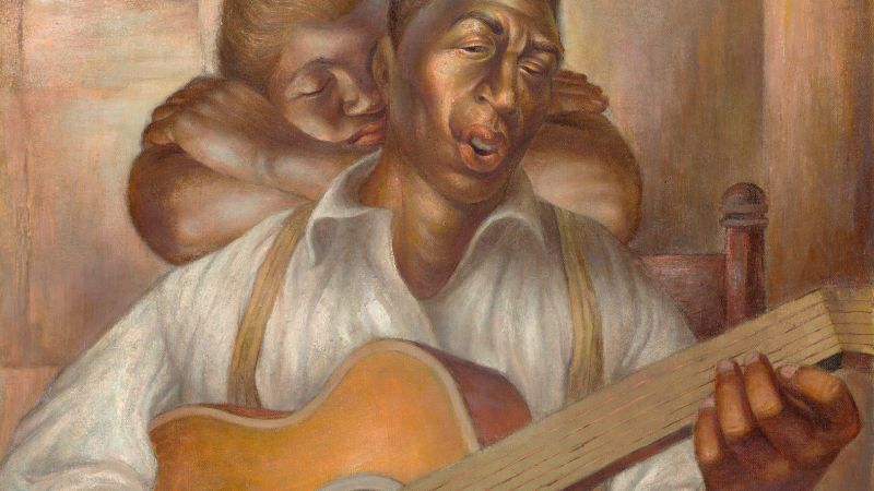 Goodnight Irene (detail), 1952, Charles White (American, 1918–1979), oil on canvas, Nelson-Atkins Museum of Art, 2014.28. © The Charles White Archives