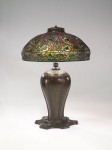VMFA Peacock Table Lamp design attributed to Clara Driscoll