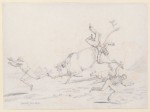 Scraps, 1823. Pencil over red chalk.