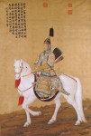 Emperor Qianlong on Horseback, Qing dynasty, Qianlong period, 18th century; Hanging scroll; ink and color on paper © The Palace Museum