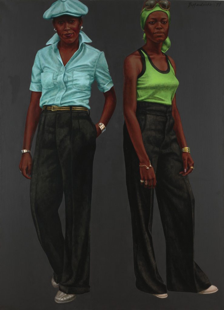 Sisters (Susan and Toni), 1977, Barkley L. Hendricks (American, 1945–2017), Funds contributed by Mary and Donald Shockey, Jr., 2010.70 © Barkley L. Hendricks