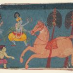 Page from a Bhagavata Purana Series: Krishna Slays the Horse-Demon Keshi