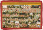 Krishna and His Friends Celebrate Holi in the Forests of Vrindavan