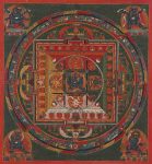 Mandala of Vajrabhairava, 1650-1750, Tibet, Ngor Monastery, colors on cotton, 16 1/2 x 15 3/4 in. Asian Art Museum of San Francisco, The Avery Brundage Collection, B63D5 