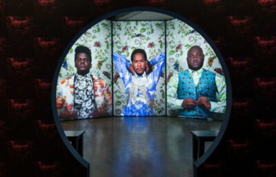 ... three kings weep ..., 2018, Ebony Patterson (Jamaican, born 1981), three channel digital color video installation with sound, 8 minutes 34 seconds. Virginia Museum of Fine Arts, Kathleen Boone Samuels Memorial Fund, 2019.240