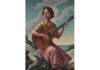 Jessie with Guitar, 1957, Thomas Hart Benton (American, 1889–1975), oil on canvas, 42 x 30 ½ in. Jessie Benton Collection © 2022 T.H. and R.P. Benton Trusts / Licensed by Artists Rights Society (ARS), New York