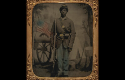 Civil War Soldier, 1863-5, American, 19th Century, tintype. Collection of Dennis O. Williams