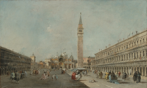 Piazza San Marco, 1775–85, Francesco Guardi (Italian, 1712–1793), oil on canvas, 18 5/8 x 30 5/8 in. Virginia Museum of Fine Arts, Adolph D. and Wilkins C . Williams Fund.