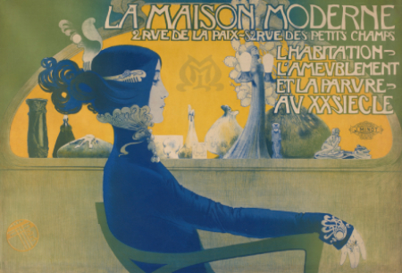 The Modern House (La Maison Moderne), 1900, Manuel Orazi, (Italian, active in France, 1860–1934); printed by Affiches Artistiques, J. Minot, French (Paris), active late 19th century, lithograph. Adolph D. and Wilkins C. Williams Fund, 2019.288