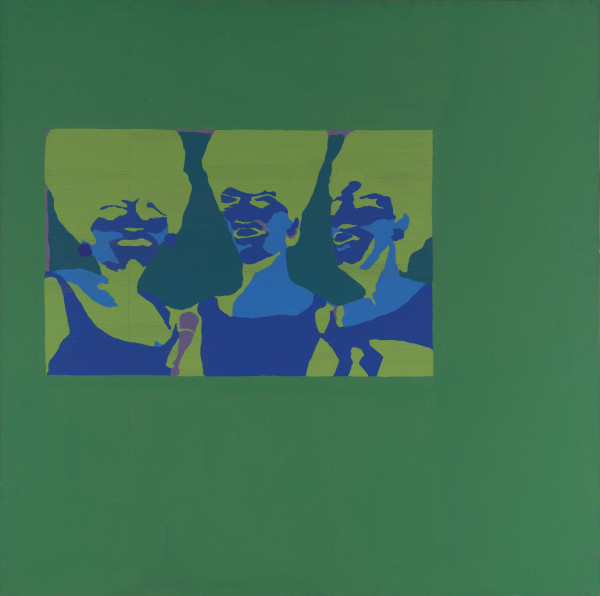 Green Supremes, 1969, Willie Anne Wright (American, born 1924), acrylic on canvas, 60 x 60 in. Virginia Museum of Fine Arts, Arthur and Margaret Glasgow Endowment