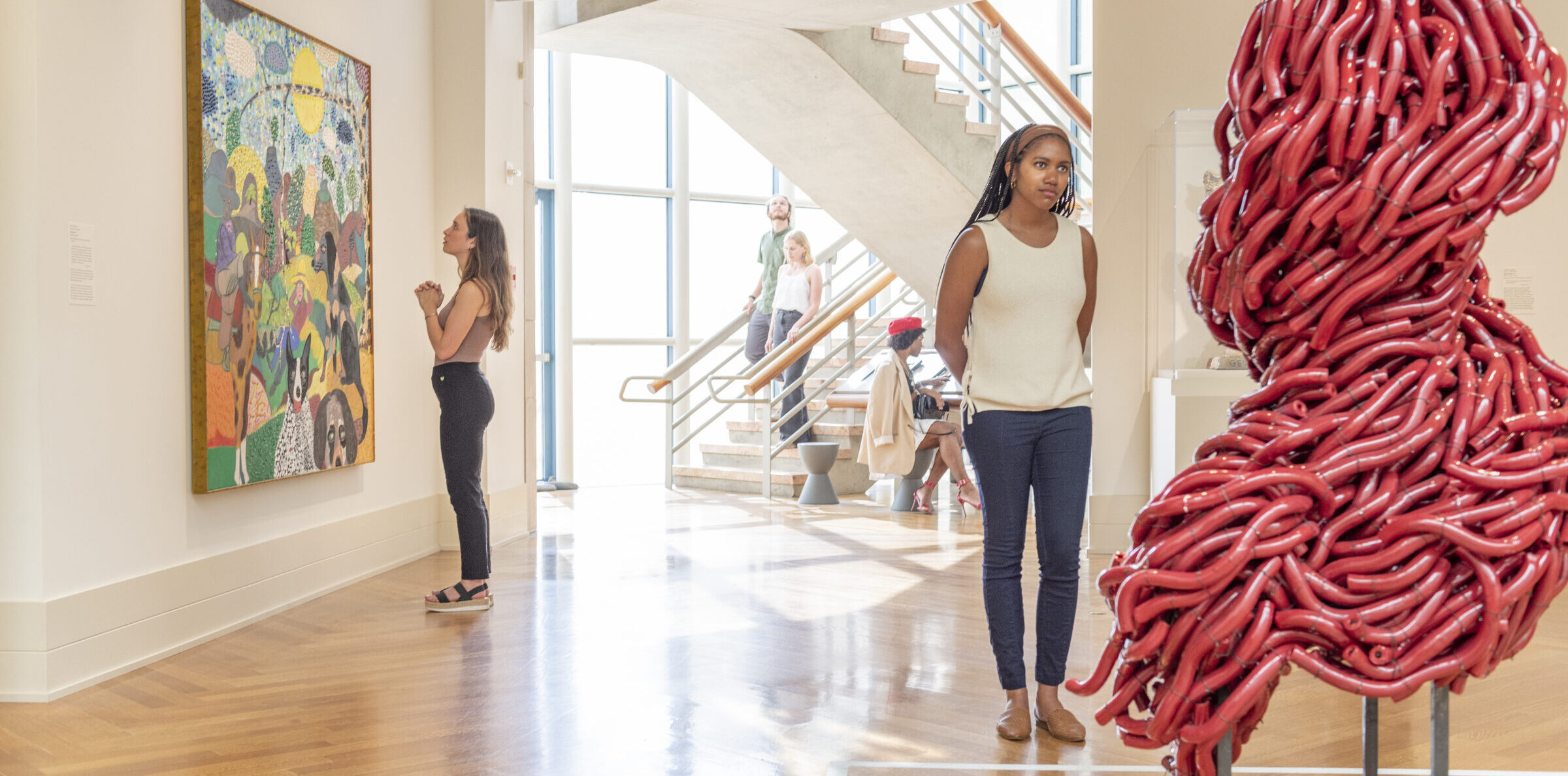 Promotional photos featuring young professionals in the galleries