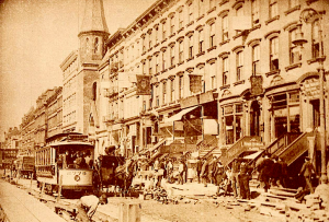 Wikimedia Commons 42nd street in New York City in the 19th century 