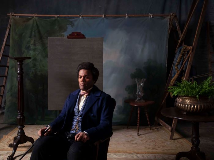 J. P. Ball Studio 1867, Douglass (Lessons of the Hour), 2019, Isaac Julien (British, born 1960), framed photograph on gloss inkjet paper mounted on aluminum. © the artist. Courtesy the artist and Victoria Miro.