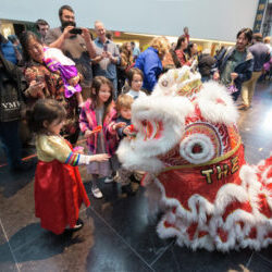 Photo: David Stover © Virginia Museum of Fine Arts, February 12, 2018, Family Day, ChinaFest: Year of the Earth Dog
Celebrate the Lunar New Year and ChinaFest: Year of the Earth Dog!
Create an Earth Dog lantern and make your own watercolor lotus card. Enjoy demonstrations and colorful performances, including the Lion Dance, to welcome the Chinese New Year!