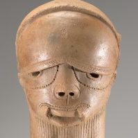 <p>Travel to the African Galleries via Tapestry Hall. Find this example that is similar to the ancient-Egyptian tradition of memorializing leaders in sculpture. Name two clues that tell us this man was in charge.</p>
