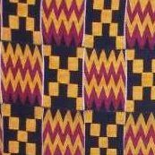 <p>In the African Art Gallery next to the Native North American Art Gallery cases, can you locate this cloth? How many different shapes do you see in this piece of cloth? </p>
<p>Look for other shapes in nearby cut cloth fabric made by the Kuba people. Why do you think so many groups of people have developed weaving techniques?</p>
