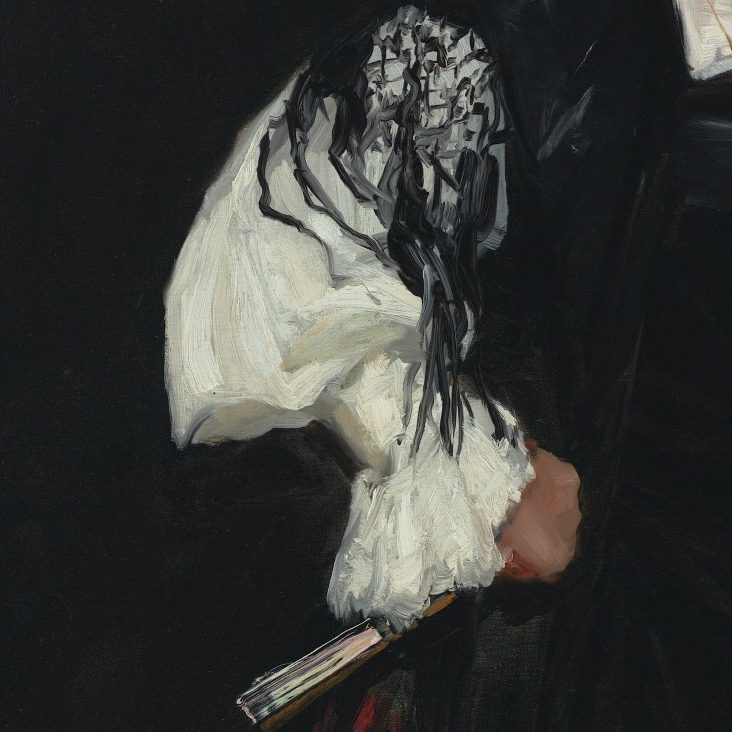 <p>To find this work, head down to the American Art galleries on Level 2. Can you tell what this Spanish girl is holding in her hand? How has the artist used paint to create the impression of a three-dimensional form?</p>
<p>Have you ever folded paper to make a fan? Could you make a fan in other ways?</p>
