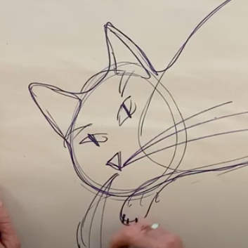 Virtual Art Sparks: Drawing Cats